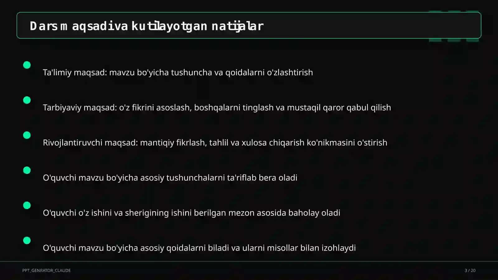 Koordinatalar metodi: to'g'ri chiziq va aylana tenglamalari (9-sinf) 3