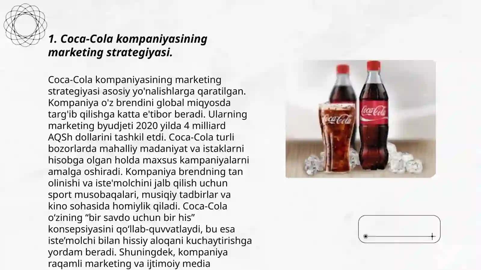 Coca Cola marketing haqida 3