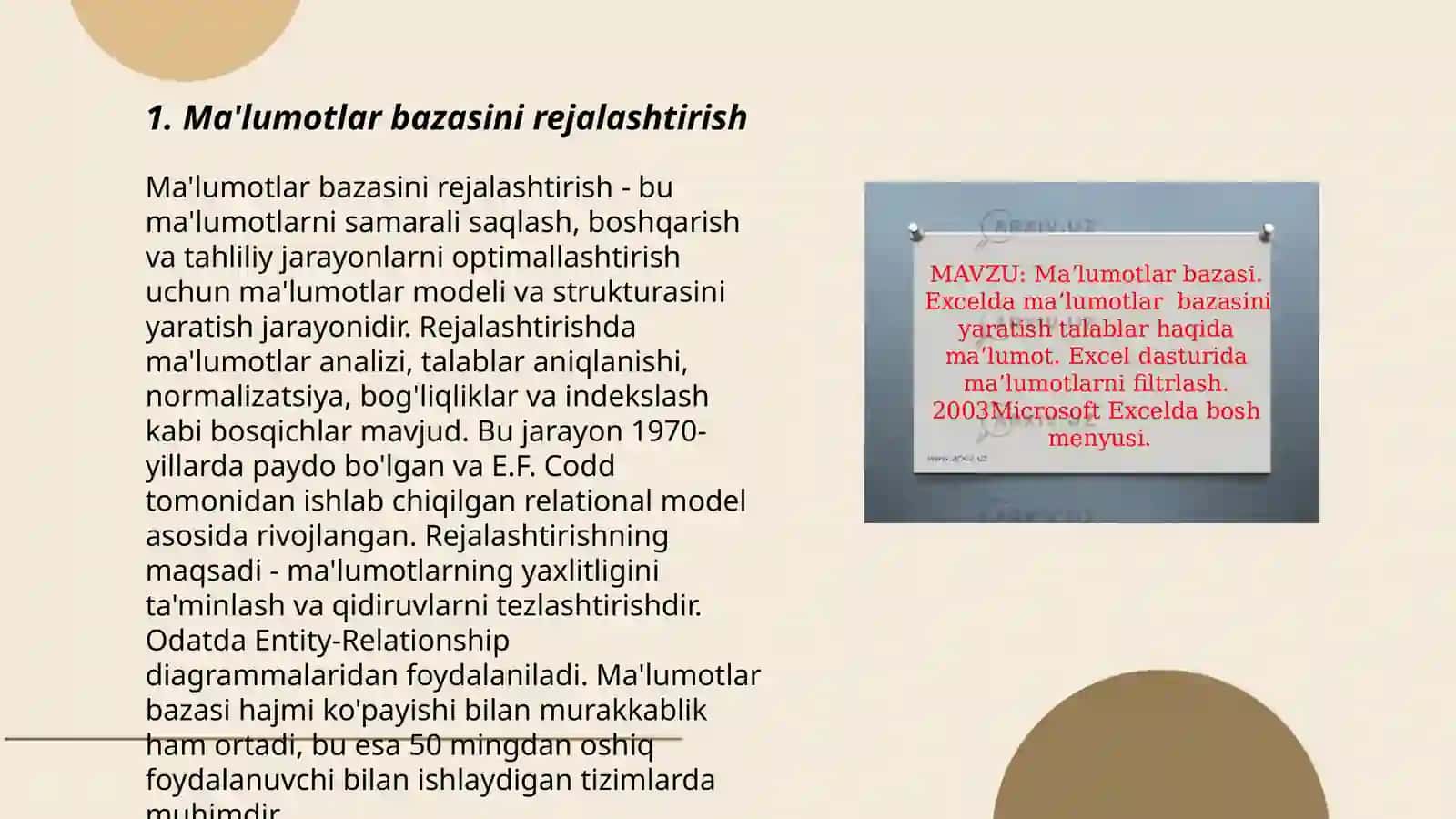 “Kutubxona” ma’lumotlar bazasini loyihalashtirish va ishlab chiqish 3