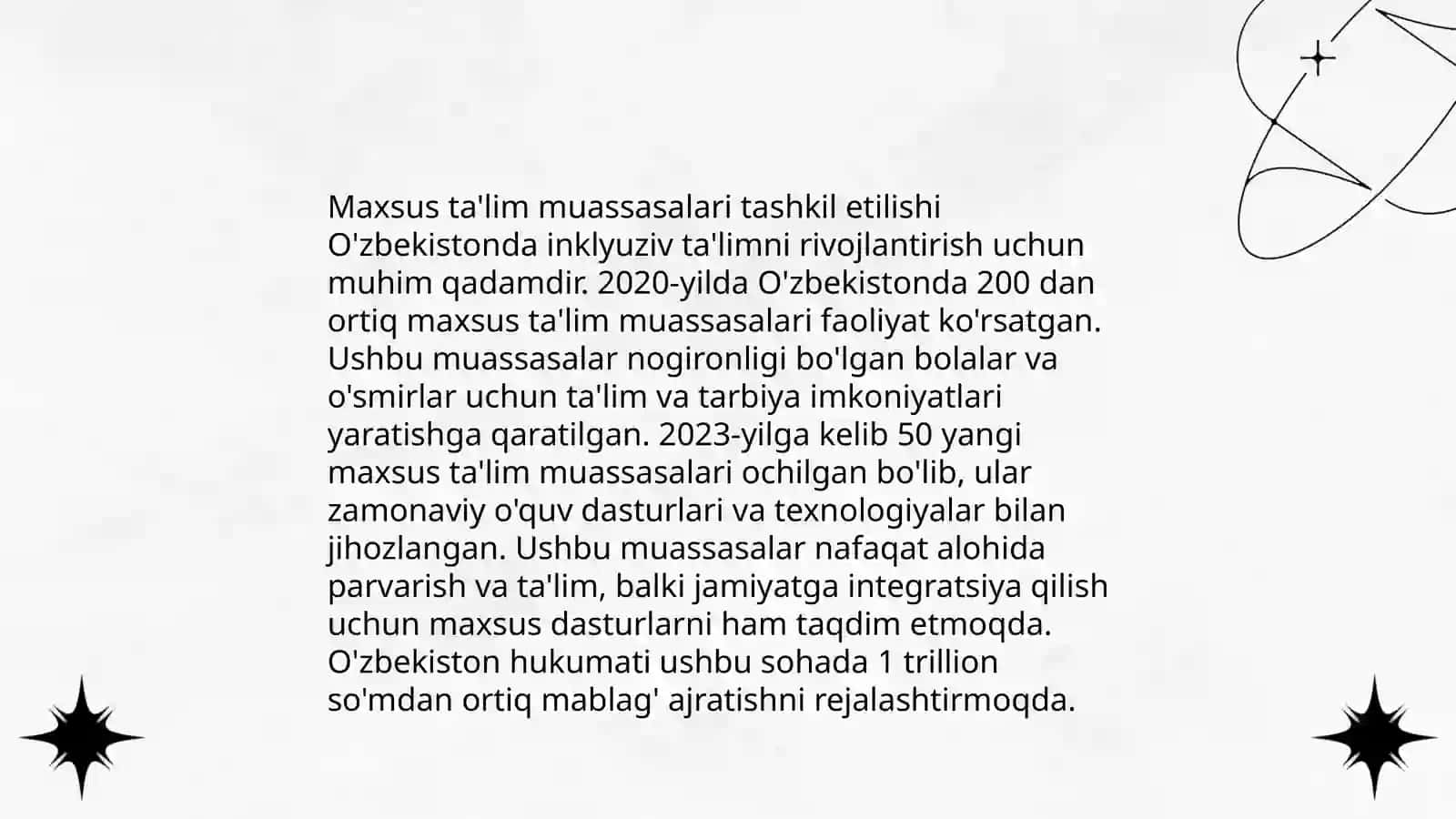 O'zbekiston Respublikasida jismoniy va ruhiy rivojlanishida nuqsoni bo'lgan bolalar va o'smirlarning ijtimoiy ximoyasi 3