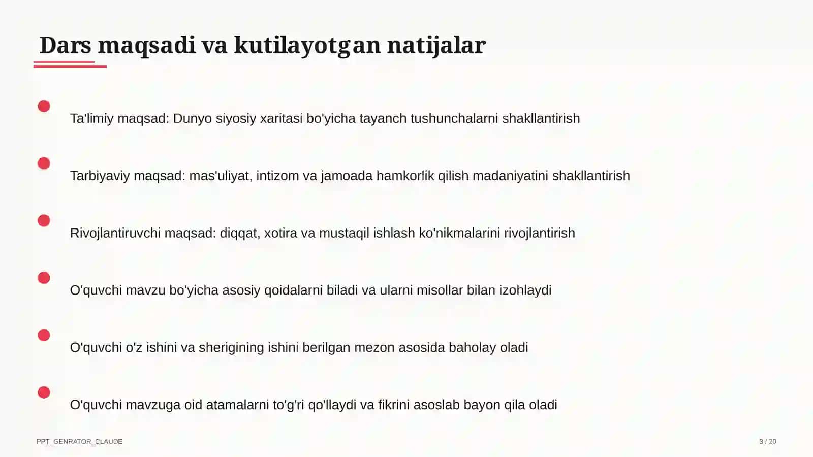 Dunyo siyosiy xaritasi (10-sinf) 3