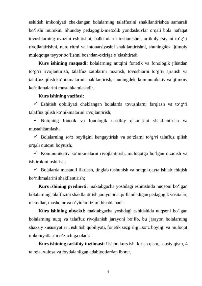 Maktabgacha yoshdagi eshitishida nuqsoni bo‘lgan bolalarning talaffuzini shakllantirish 3