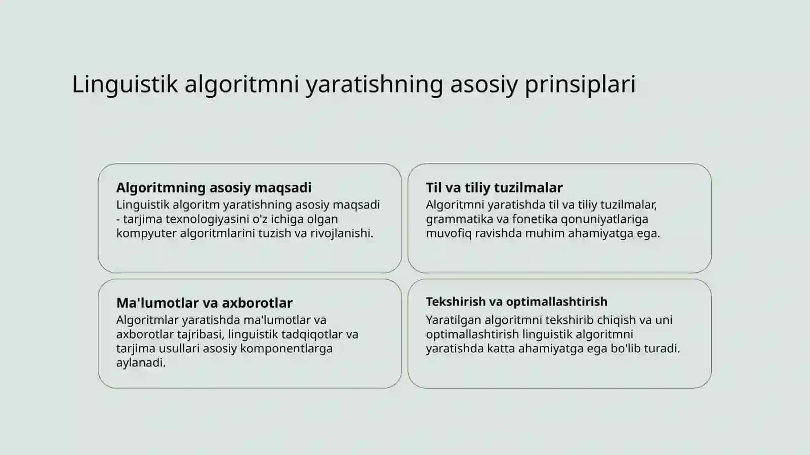 Qoidaga asoslangan mashina tarjimasi texnologiyasining lingvistik algoritimini yaratish 3
