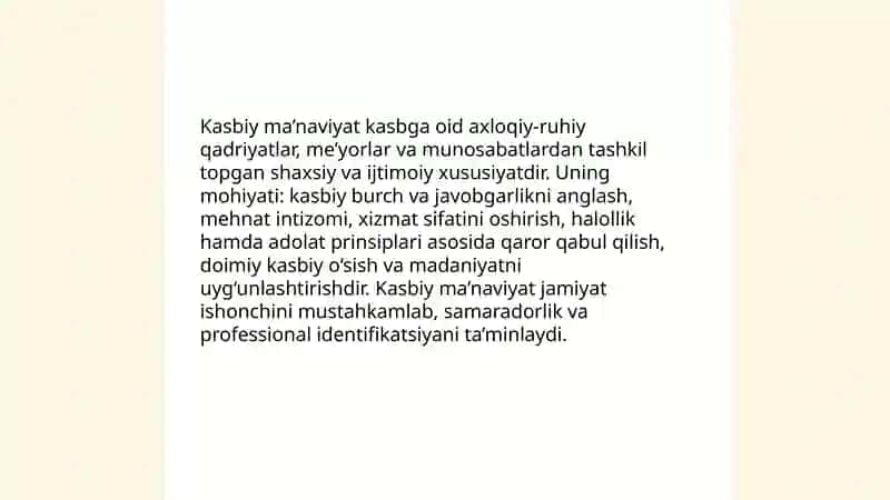 Kasbiy ma’naviyat 3
