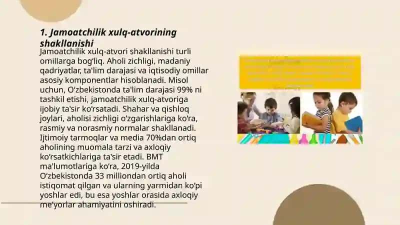 Jamoatchilik xulq-atvorining shakllanishi 3