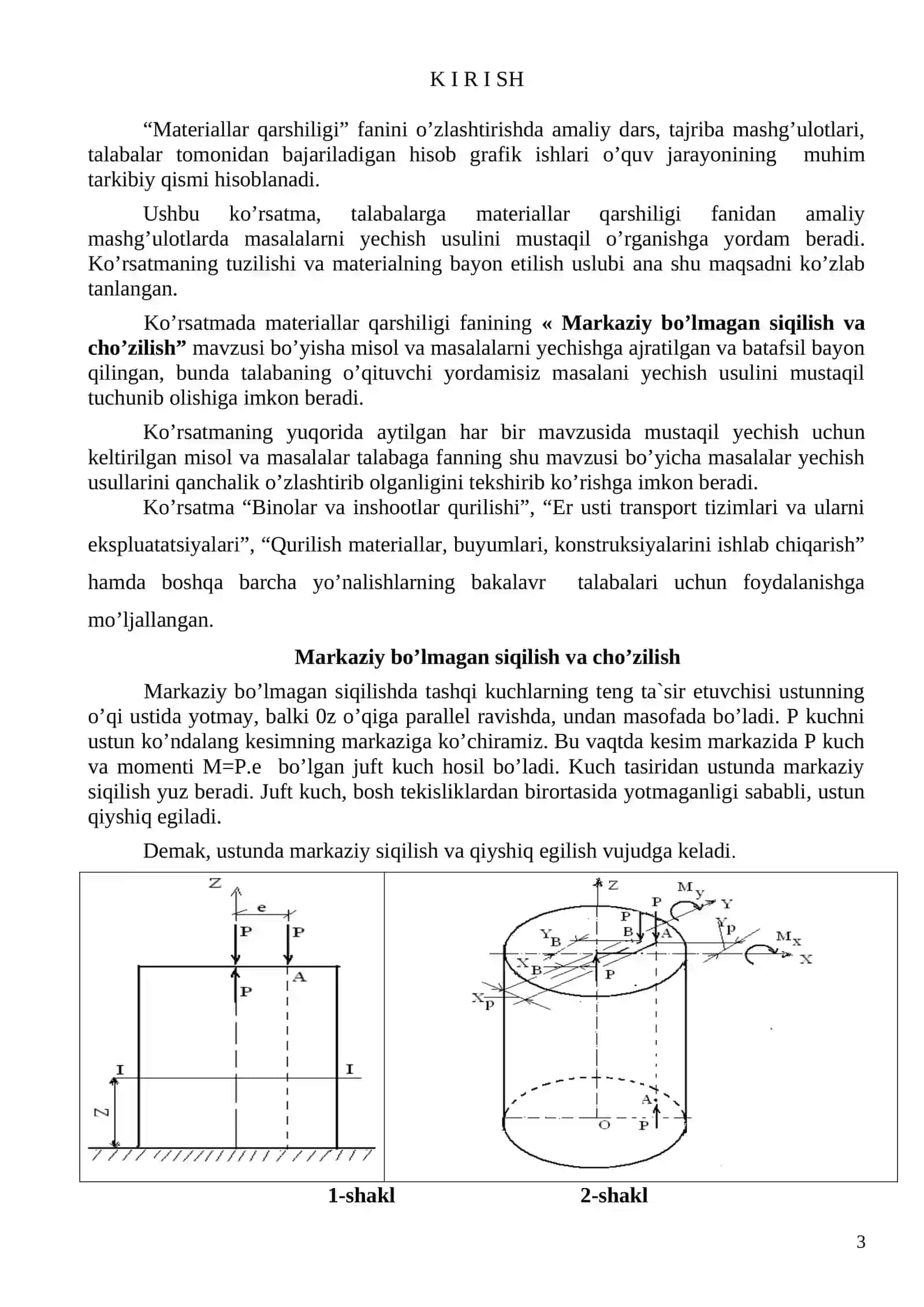 Materiallar qarshiligi va mexanika 3