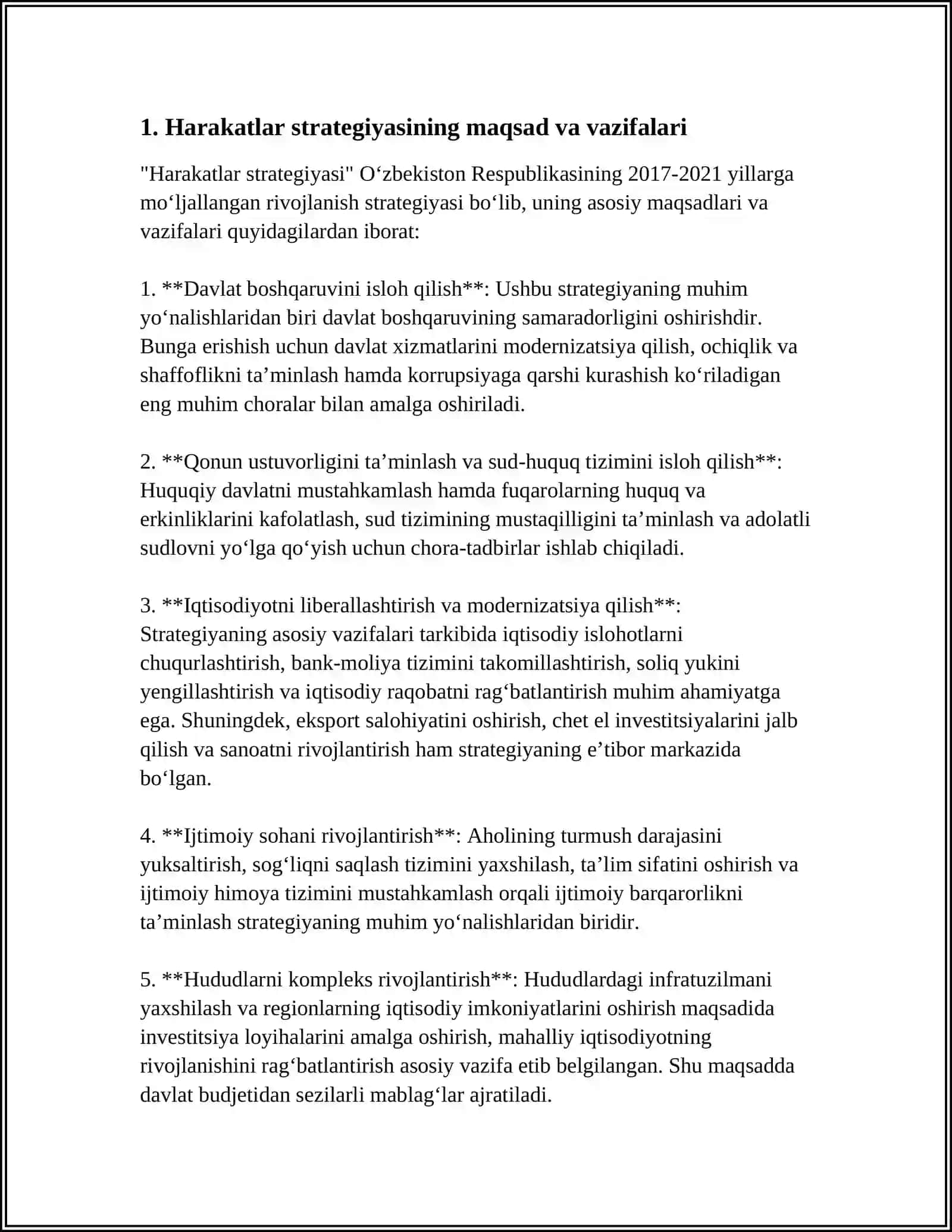 MUSTAQIL ISH Mavzu: HARAKATLAR STRATEGIYASIDAN-TARAQQIYOT STRATEGIYASI SARI 3