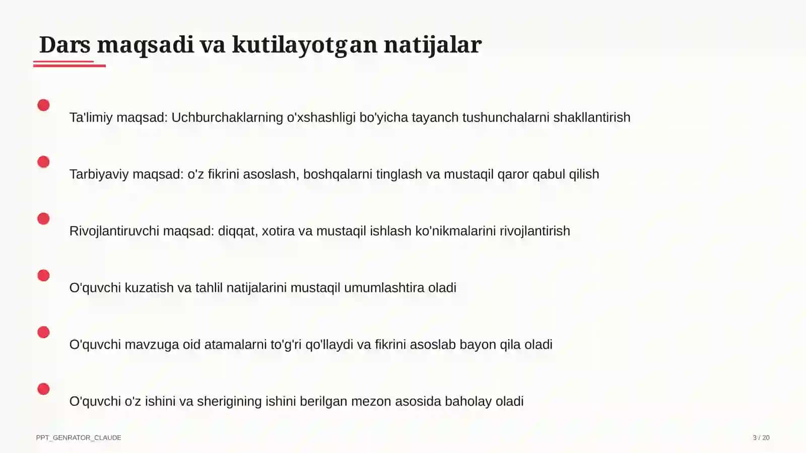 Uchburchaklarning o'xshashligi (8-sinf) 3