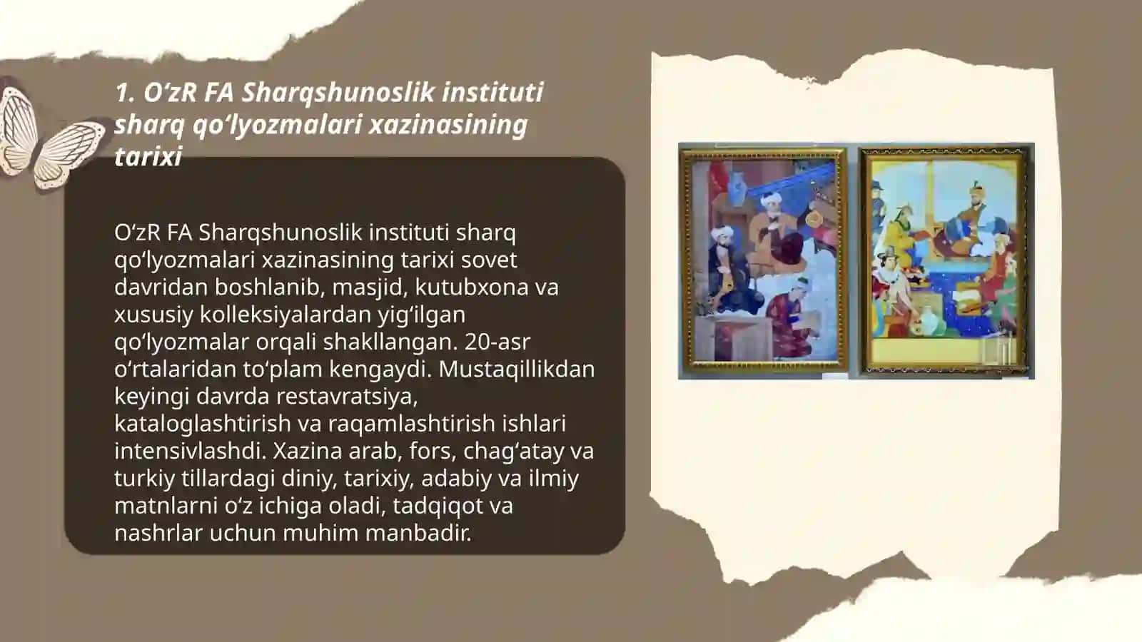 OʻzR FA Sharqshunoslik instituti sharq qoʻlyozmalari xazinasi 3