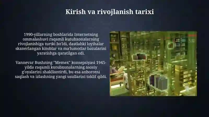 Raqamli kutubxonalar va ularning rivojlanishi 3