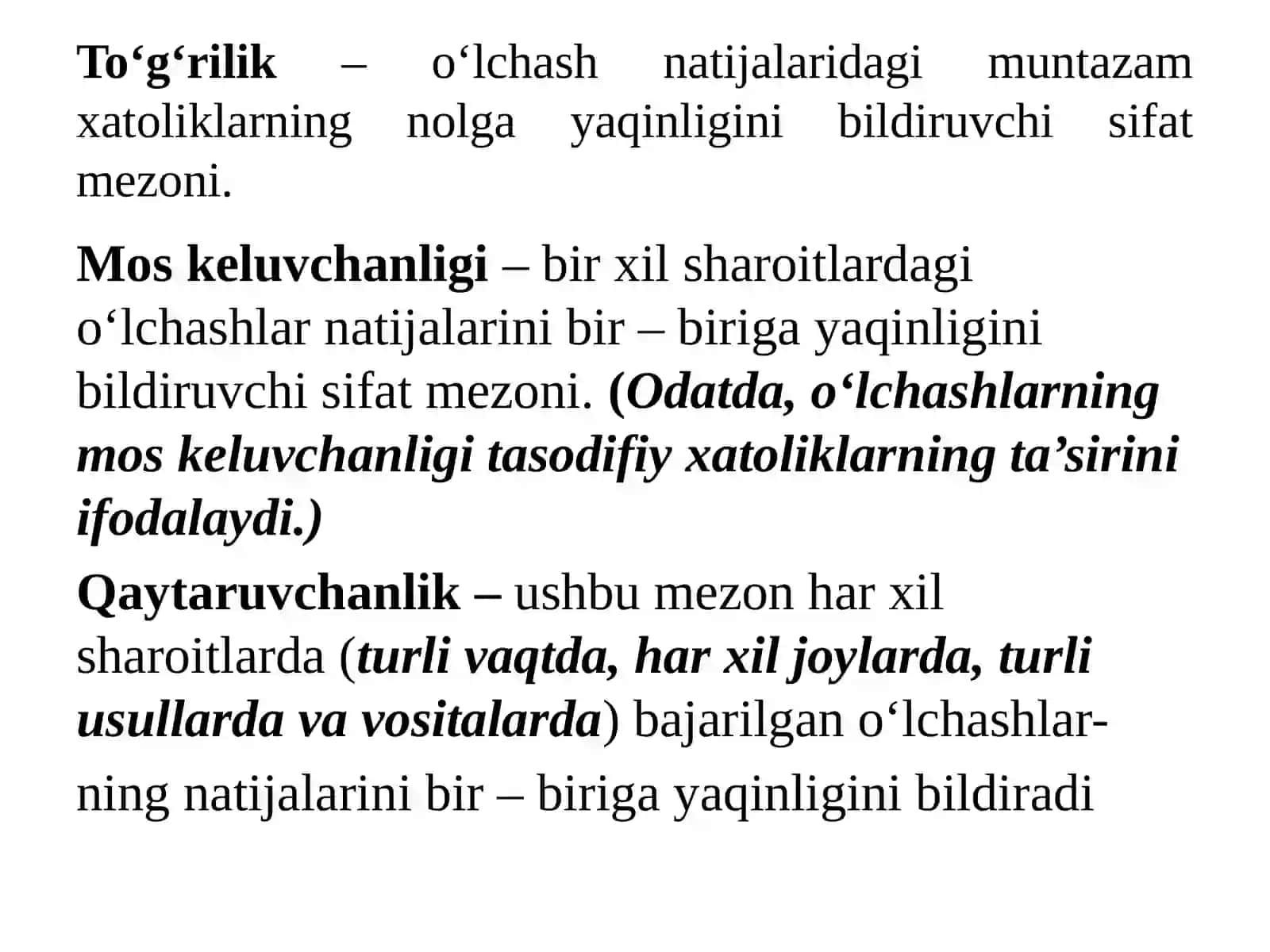 O‘LCHAMLAR, OG’ISHLAR VA JOIZLIKLAR TO’G’RISIDA TUSHUNCHALAR 3