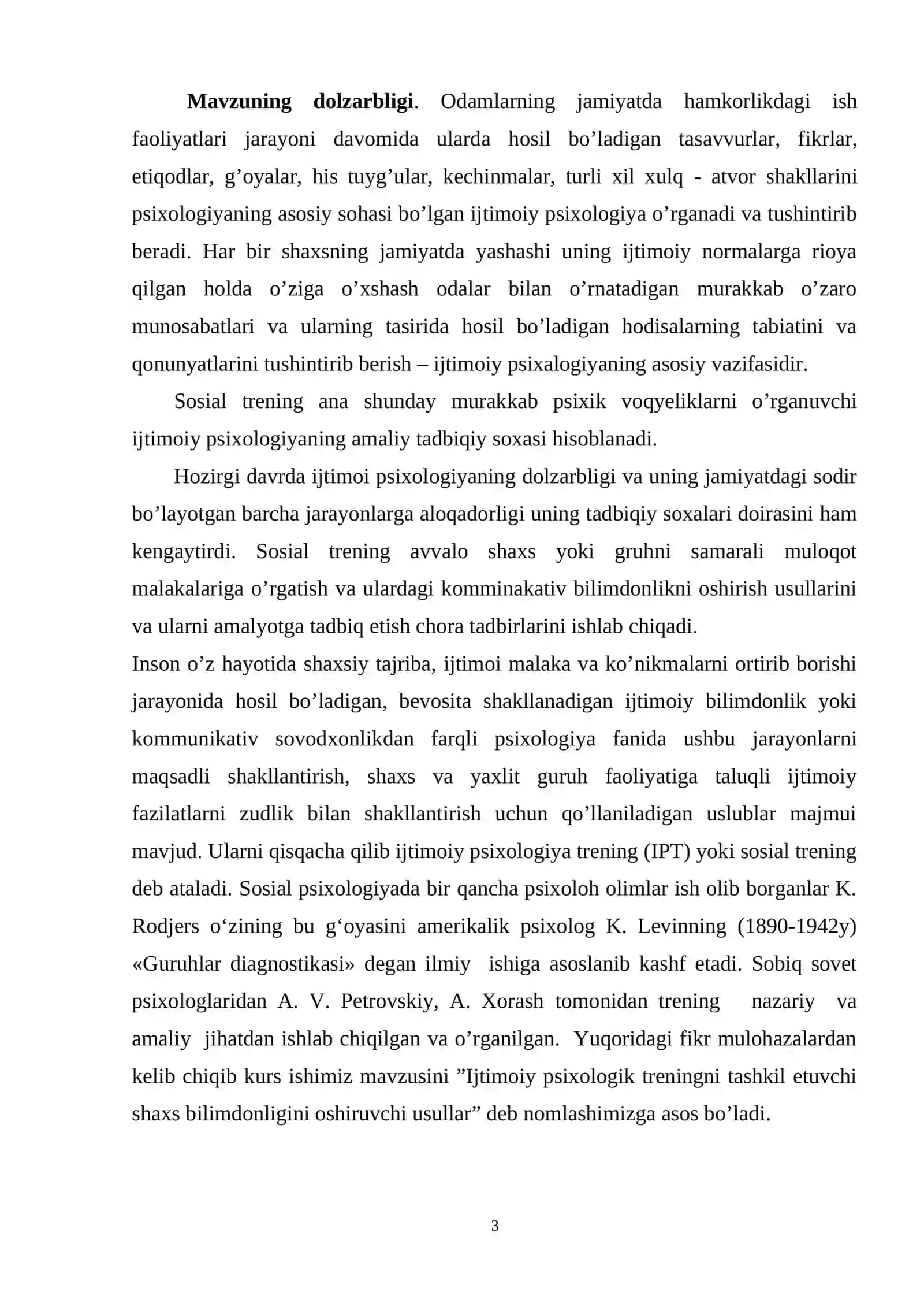 IJTIMOIY PSIXOLOGIK TRENINGNI TASHKIL ETUVCHI SHAXS BILIMDONLIGINI OSHIRISH MUAMMOSI 3