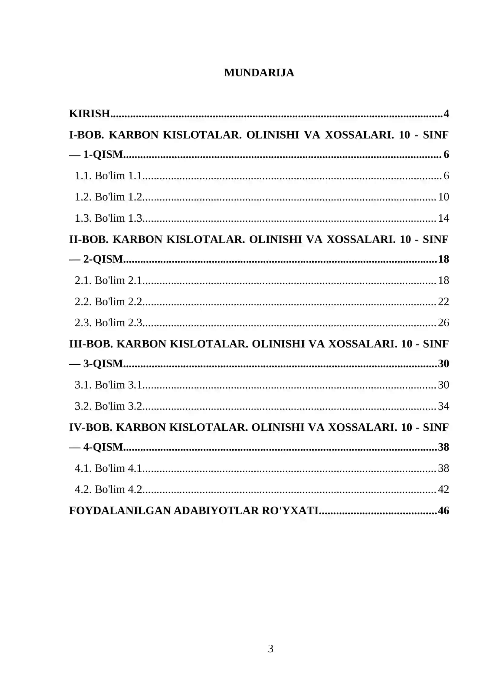 KARBON KISLOTALAR. OLINISHI VA XOSSALARI. 10 - SINF 3