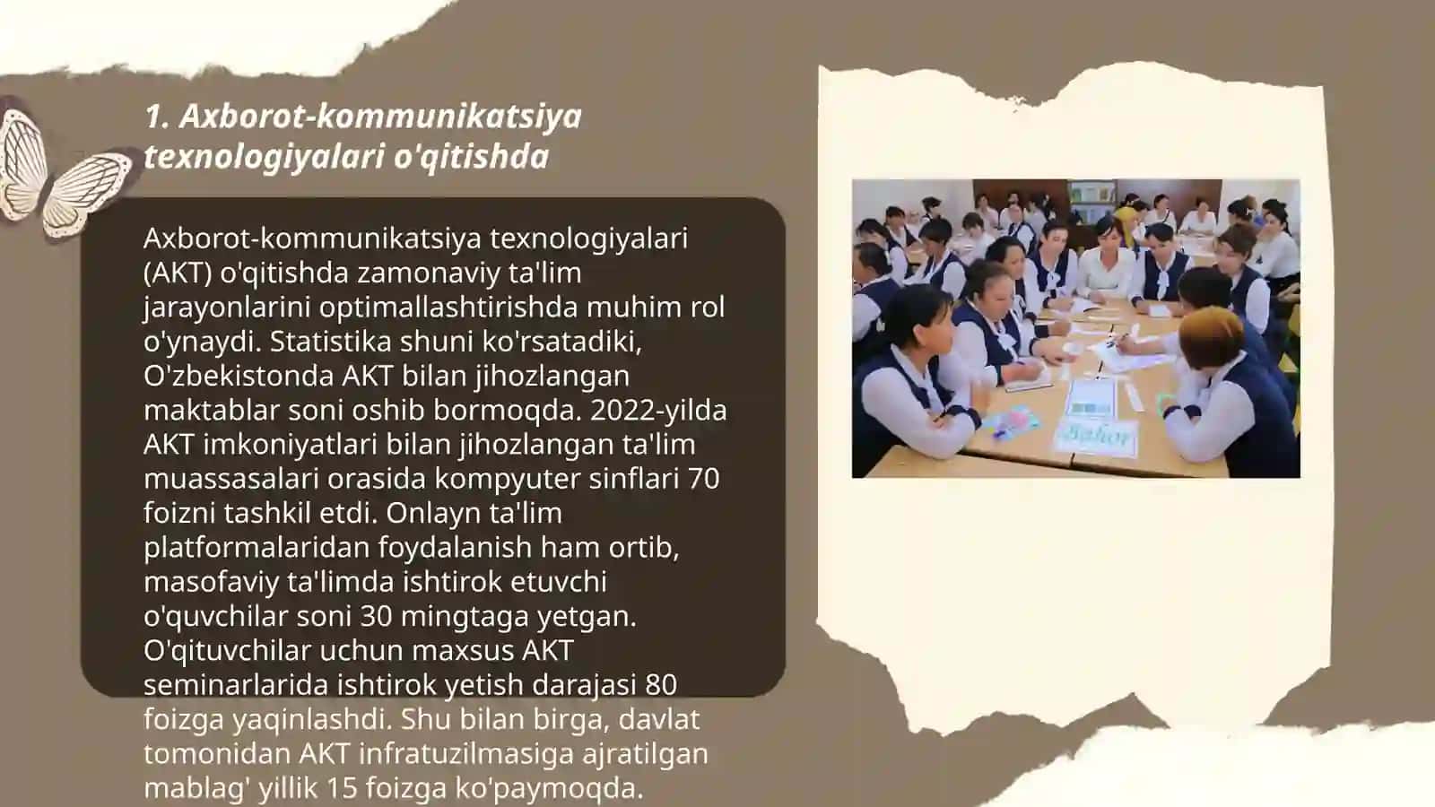 Texnalogiya fanini o'qitish shakllari 3