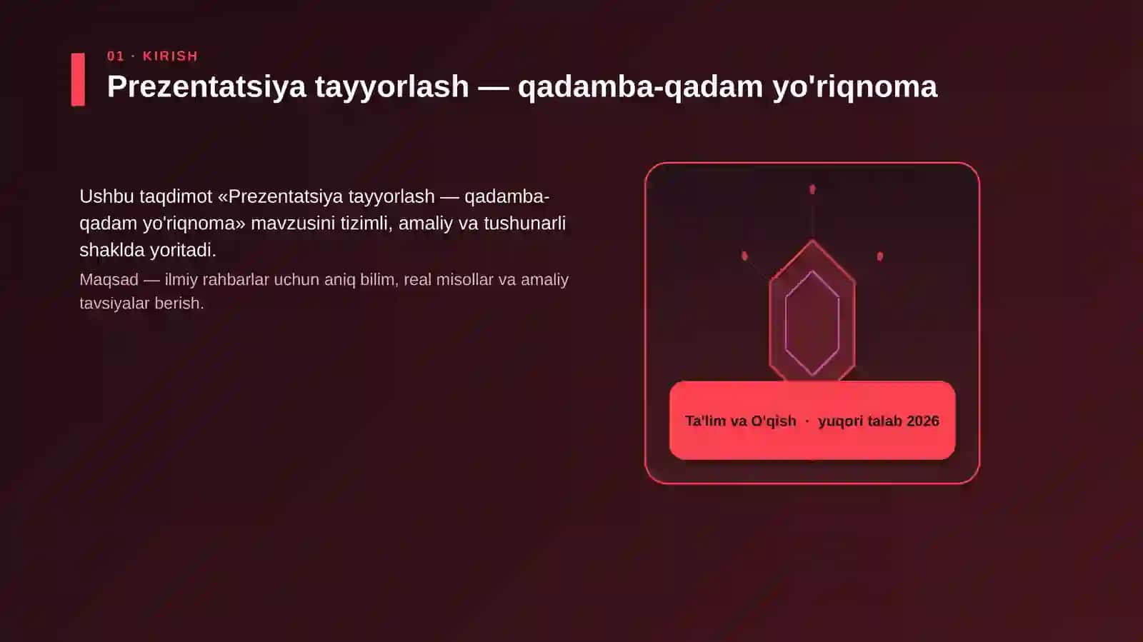 Prezentatsiya tayyorlash — qadamba-qadam yo'riqnoma 3