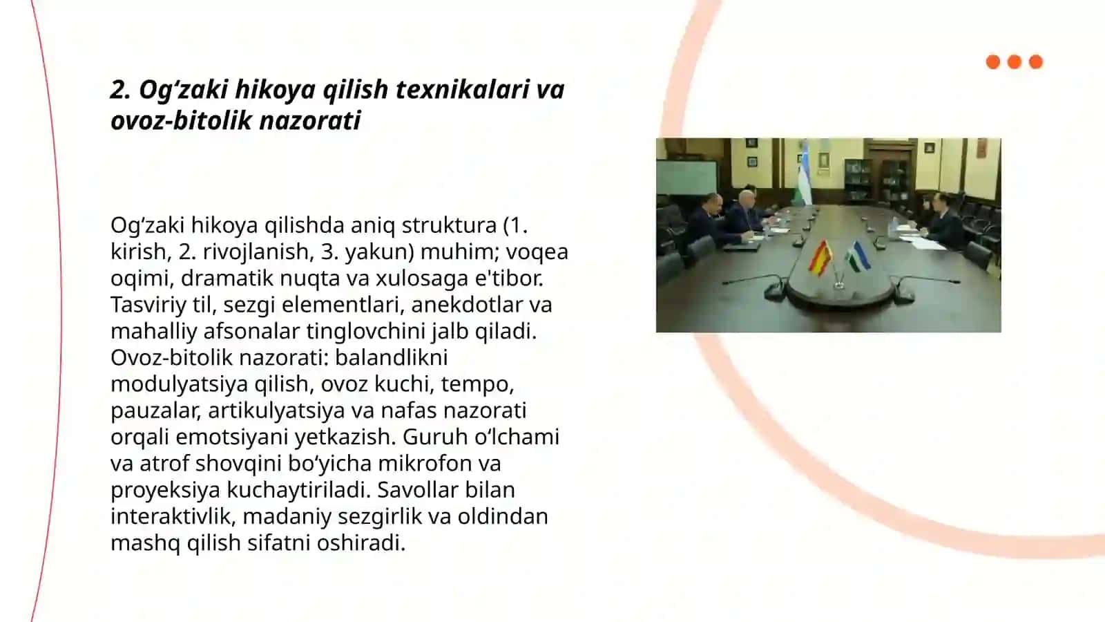 Og‘zaki hikoya qilish texnikalari va ovoz-bitolik nazorati 3