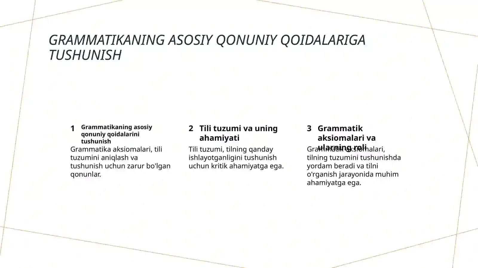 Grammatikaksiomalar 3