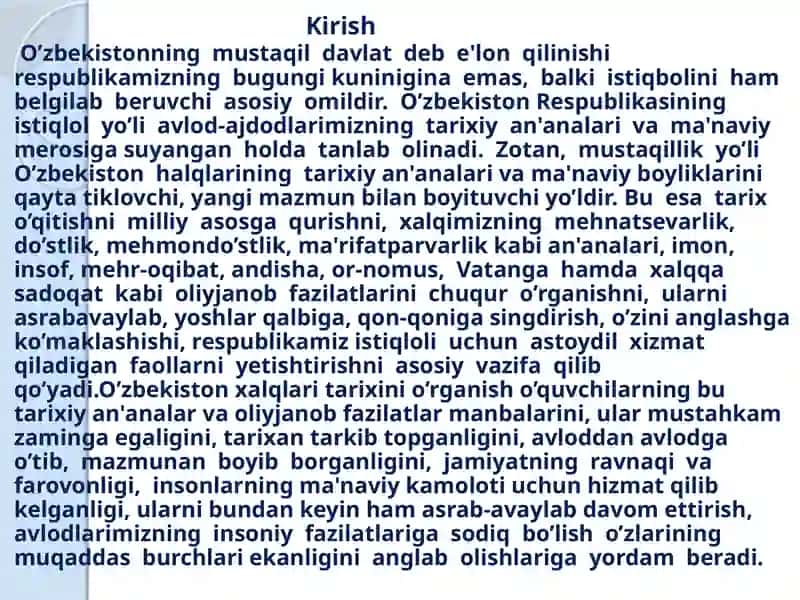 O’zbekiston tarixi ni o'rganish va o'qitish 3