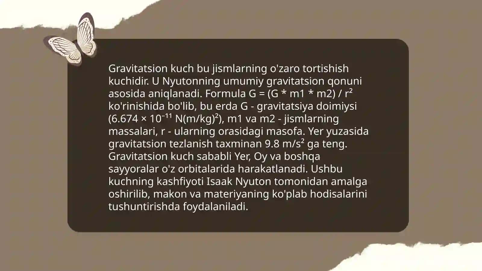 Gravitatsion kuch va uning tabiati 3