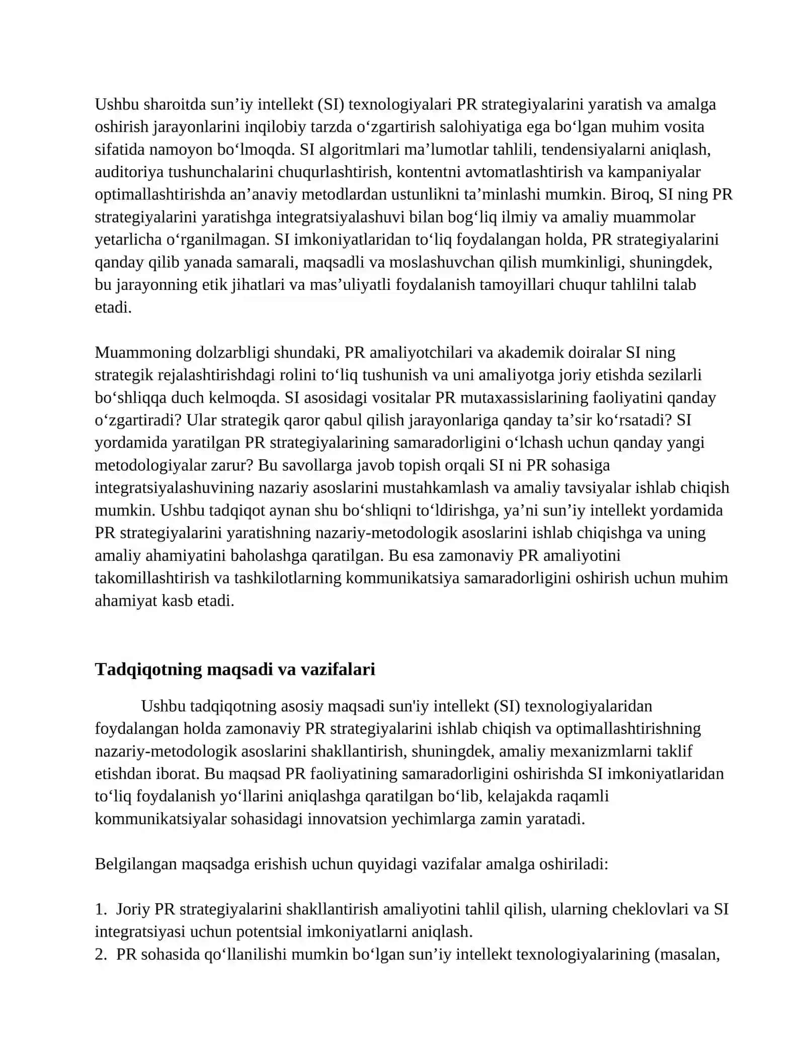 Sun'iy intellekt yordamida PR strategiyalarini yaratish 3
