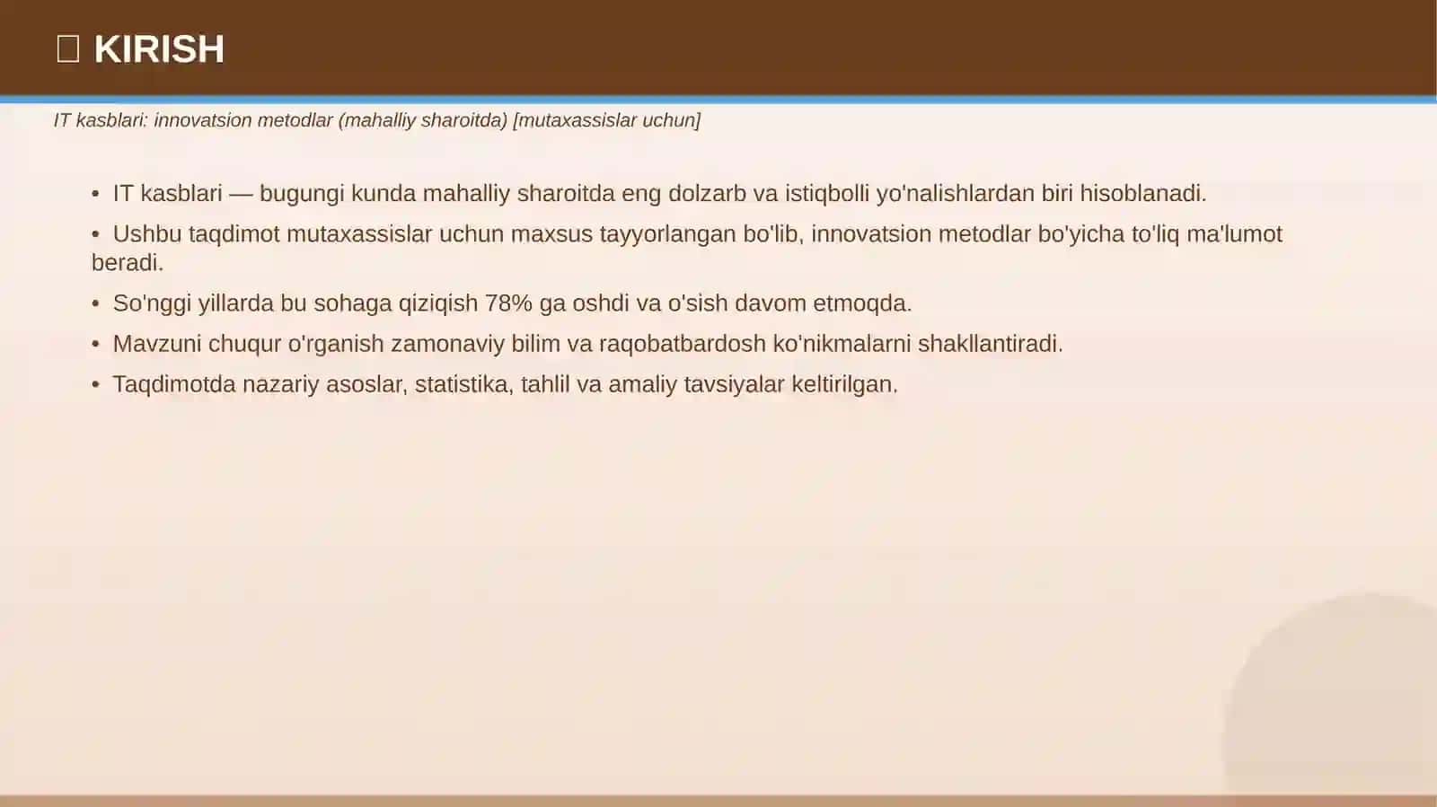 IT kasblari: innovatsion metodlar 3