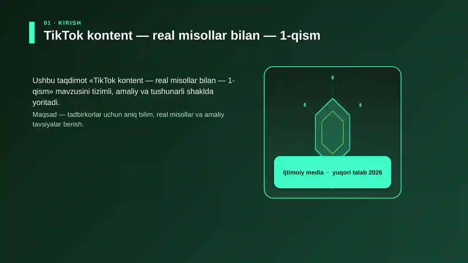 TikTok kontent — real misollar bilan — 1-qism 3