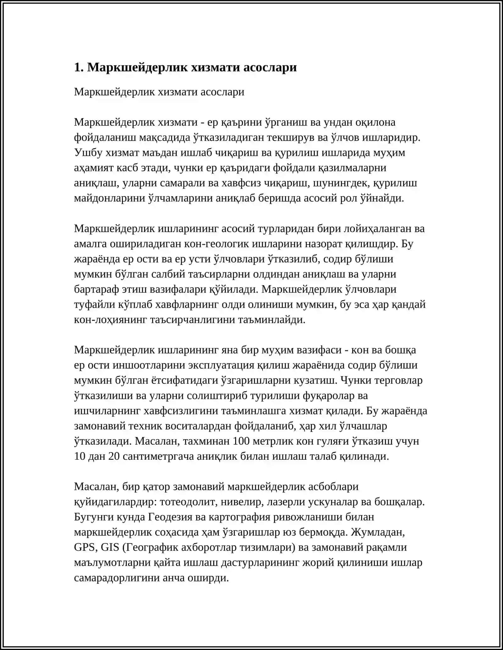 ОЧИК КОНЛАРДАГИ МАРКШЕЙДЕРЛИК ХИЗМАТИ ВАЗИФАЛАРИ 3