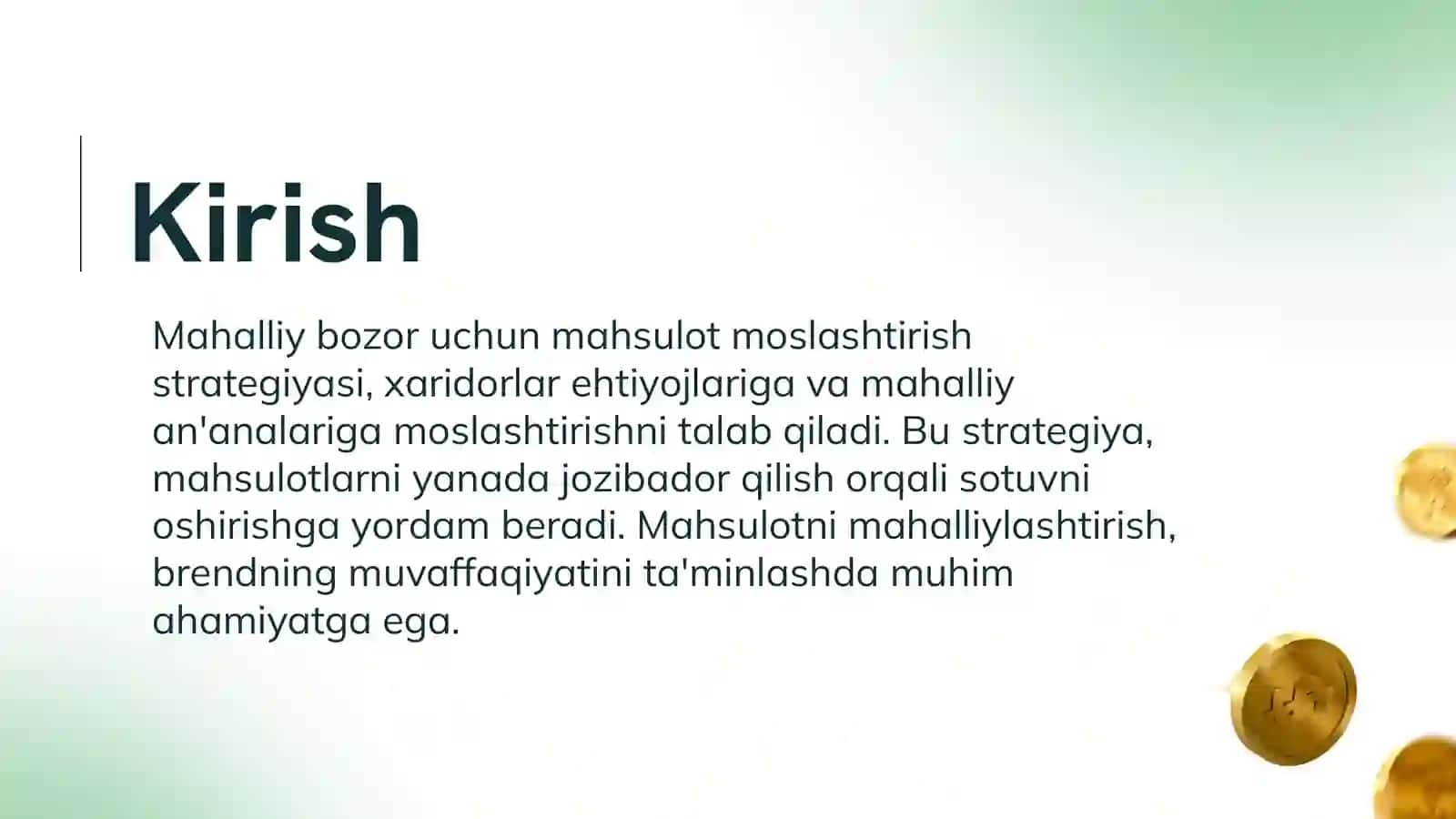Mahalliy bozor uchun mahsulot moslashtirish strategiyasi 3