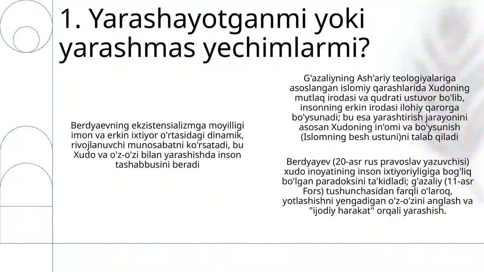 Din va hurfikrlilik mavzusida Berdyaev va Gazzoliy fikrlarini taqoslash 3