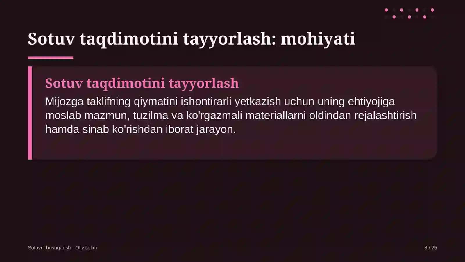 shakar sanoatida sotuv taqdimotini tayyorlash 7402 3