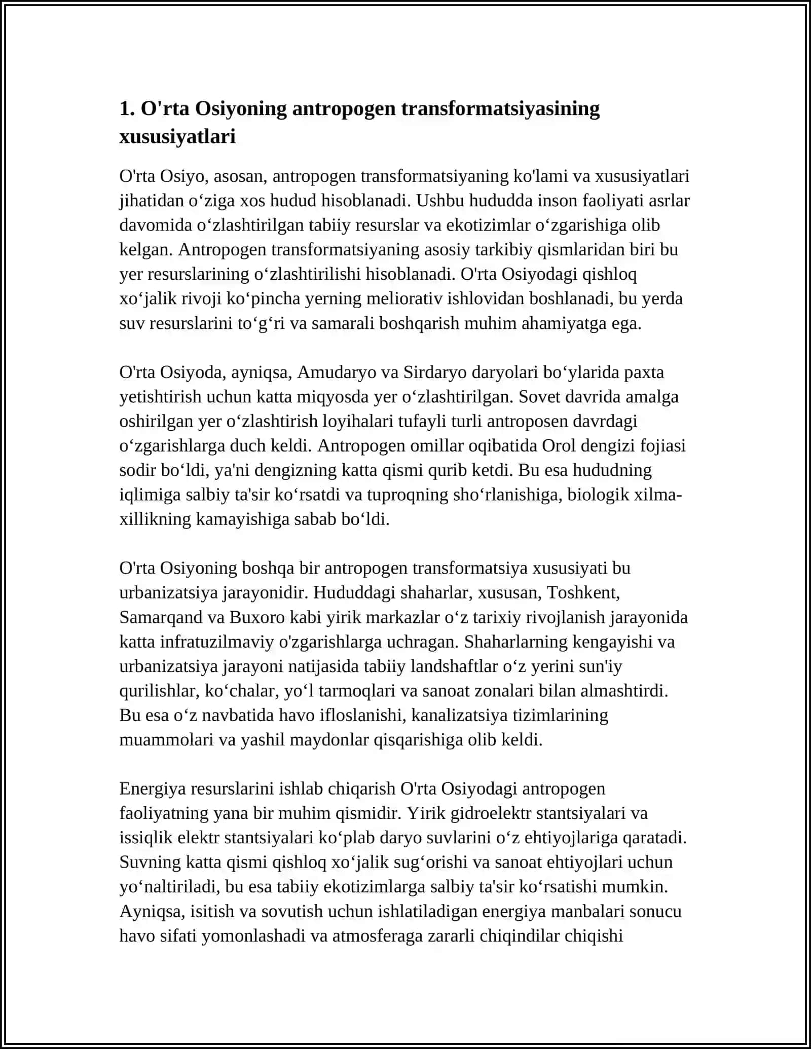 O'RTA OSIYO JAHON ANTROPOGEN MINTAQALARIDAN SIFATIDA BIRI 3
