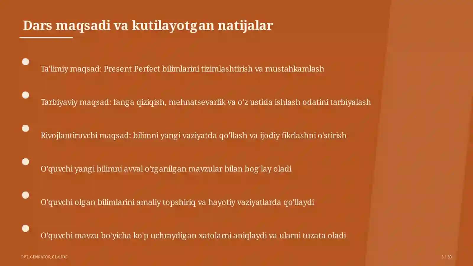 Present Perfect (8-sinf) 3