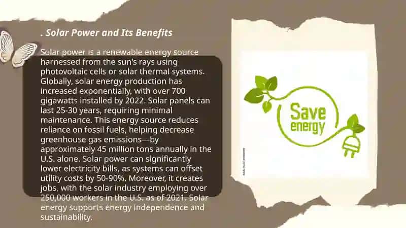 Sources of energy: Green energy. Saving energy 3