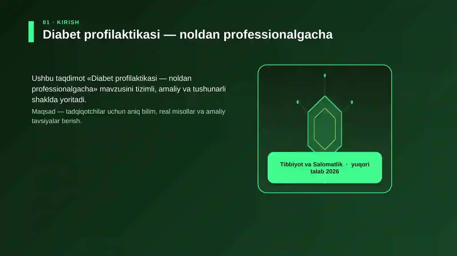 Diabet profilaktikasi — noldan professionalgacha 3