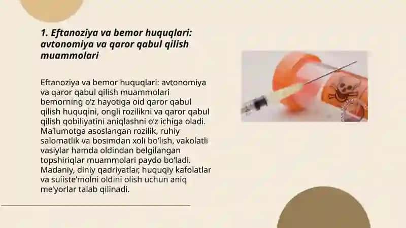 Eftanoziya (Euthanasia) muammolari 3