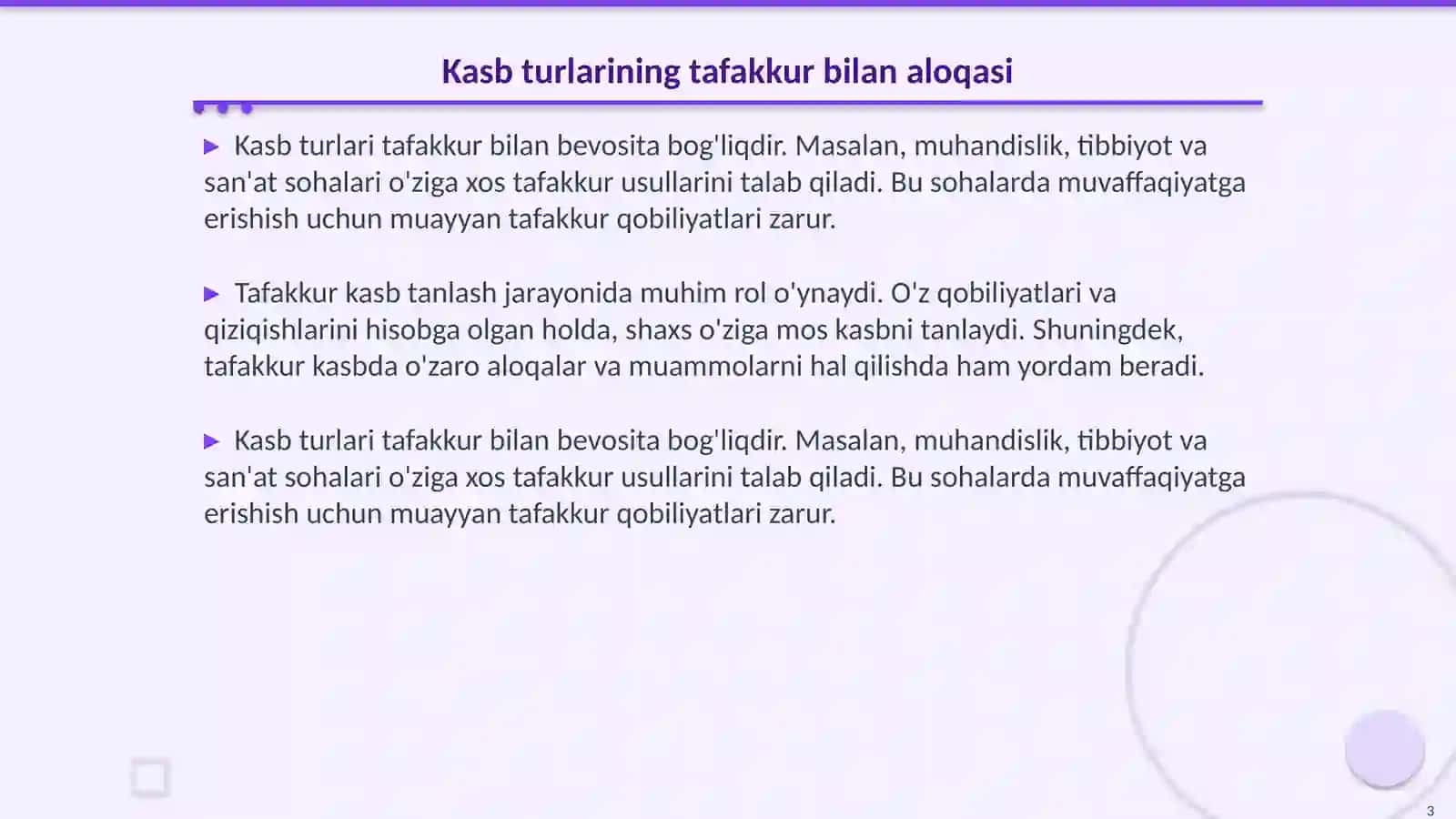 Kasb turlarida tafakkurni namoyon boʻlishi 3
