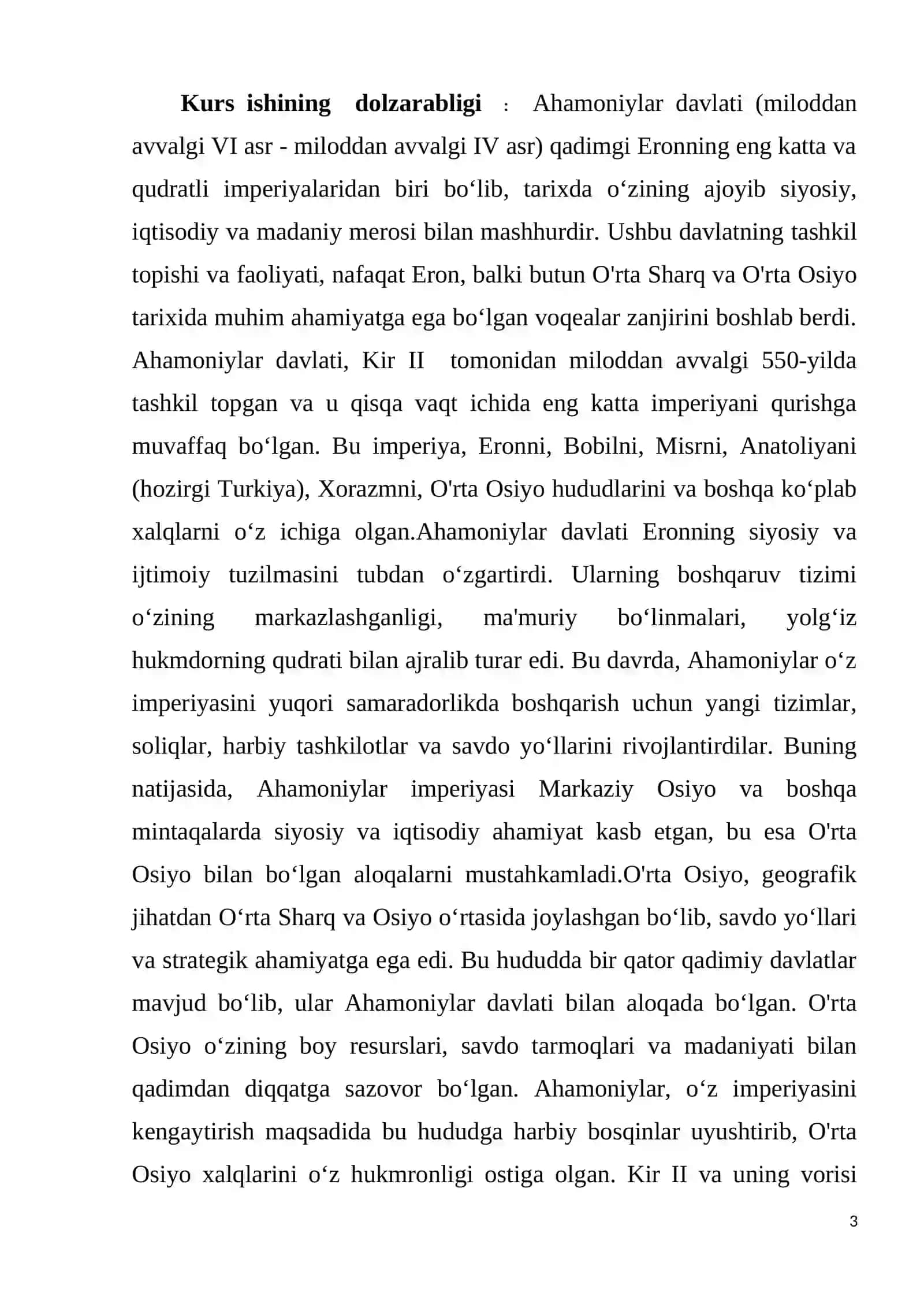 AHAMONIYLAR DAVLATI TASHKIL TOPISHI VA O‘RTA OSIYONI BOSIB OLISHI 3
