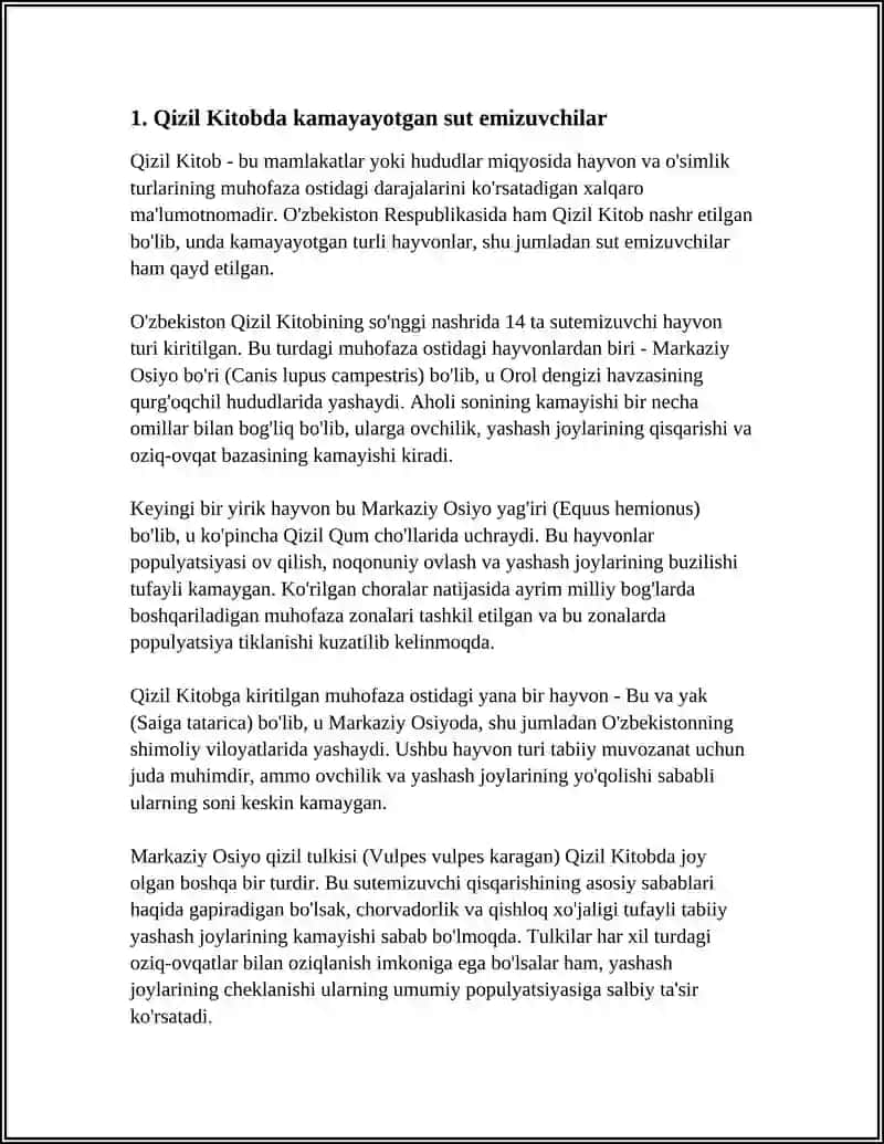 QIZIL KITOBDA KAMAYIB KETAYOTGAN XAYVOLAR 3