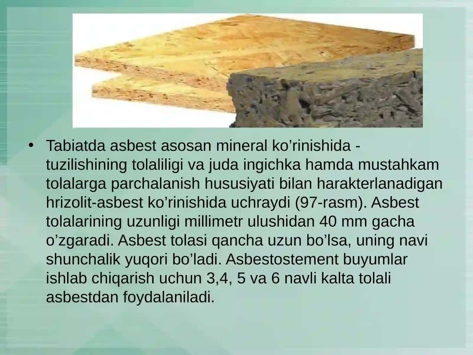 Asbest-sement plitalarini ishlab chiqariishda qoliplash jarayonlari 3