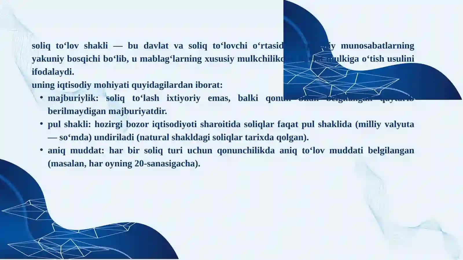 SOLIQ TO’LOV SHAKILARI 3