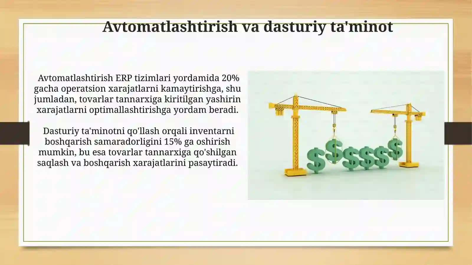 Avtomatlashtirish va dasturiy ta'minot 3