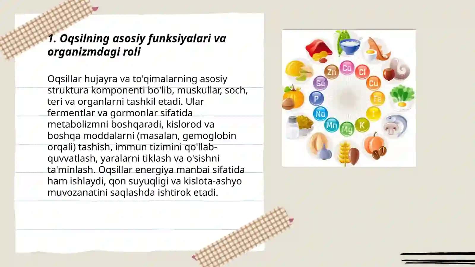 Oqsil, yog'lar, uglevodlar, vitaminlarning ahamiyati 3