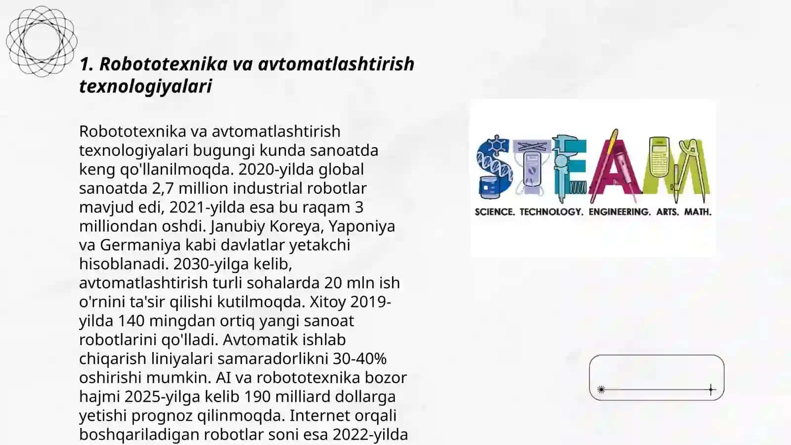 STEAM ta’lim texnologiyasini qo'llashda rivojlanish darslarida kuzatish orqali yangi bilim va tushunchalarni shakllantirish 3