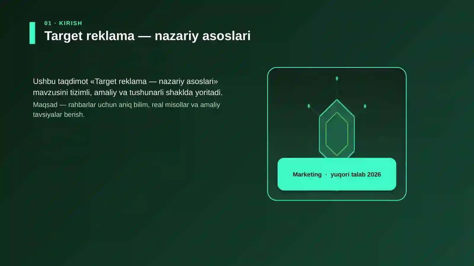 Target reklama — nazariy asoslari 3