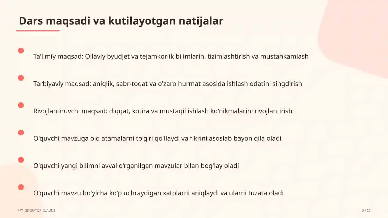 Oilaviy byudjet va tejamkorlik (9-sinf) 3