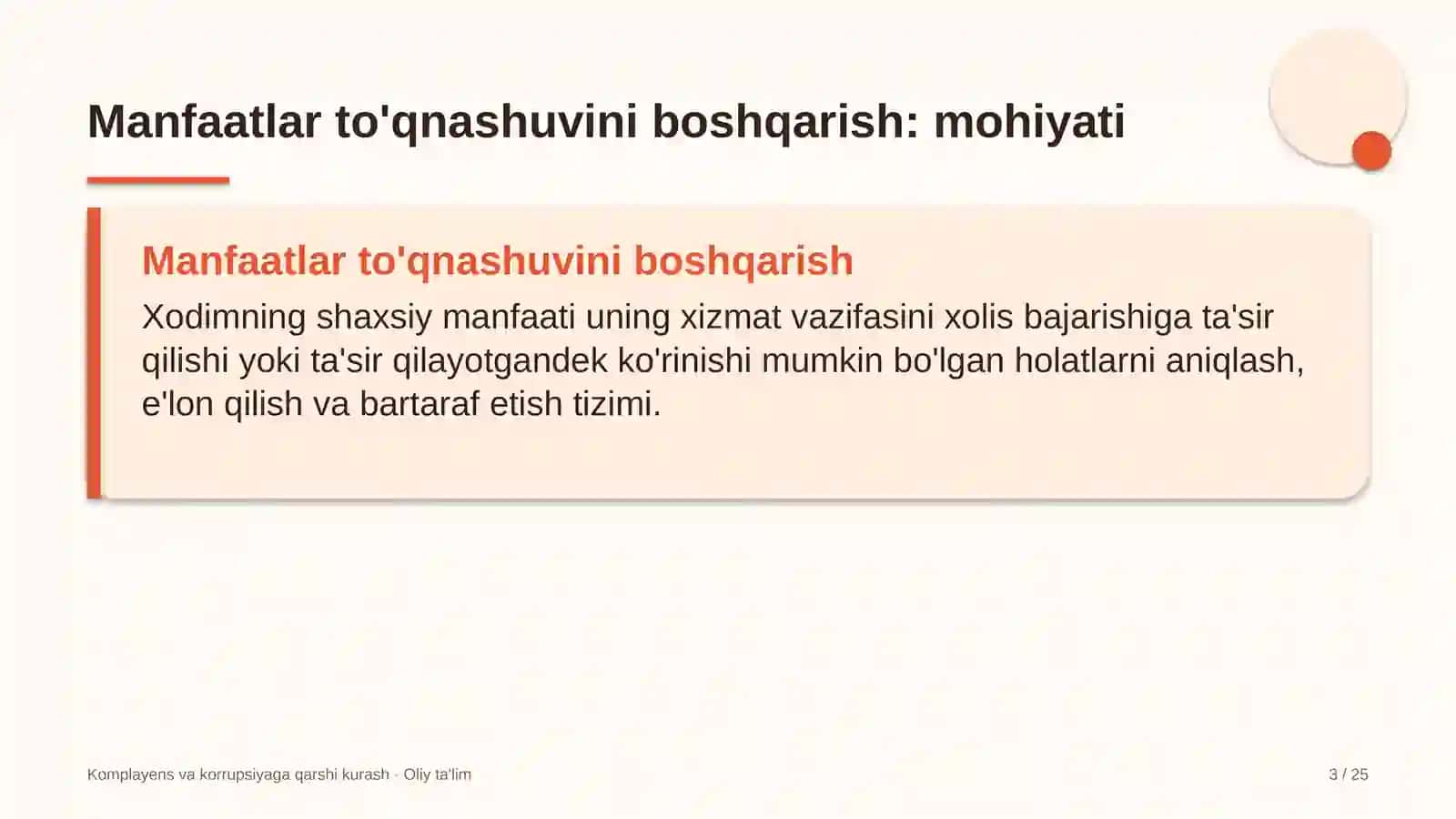 o'tov lagerlarida manfaatlar to'qnashuvini boshqarish 8257 3