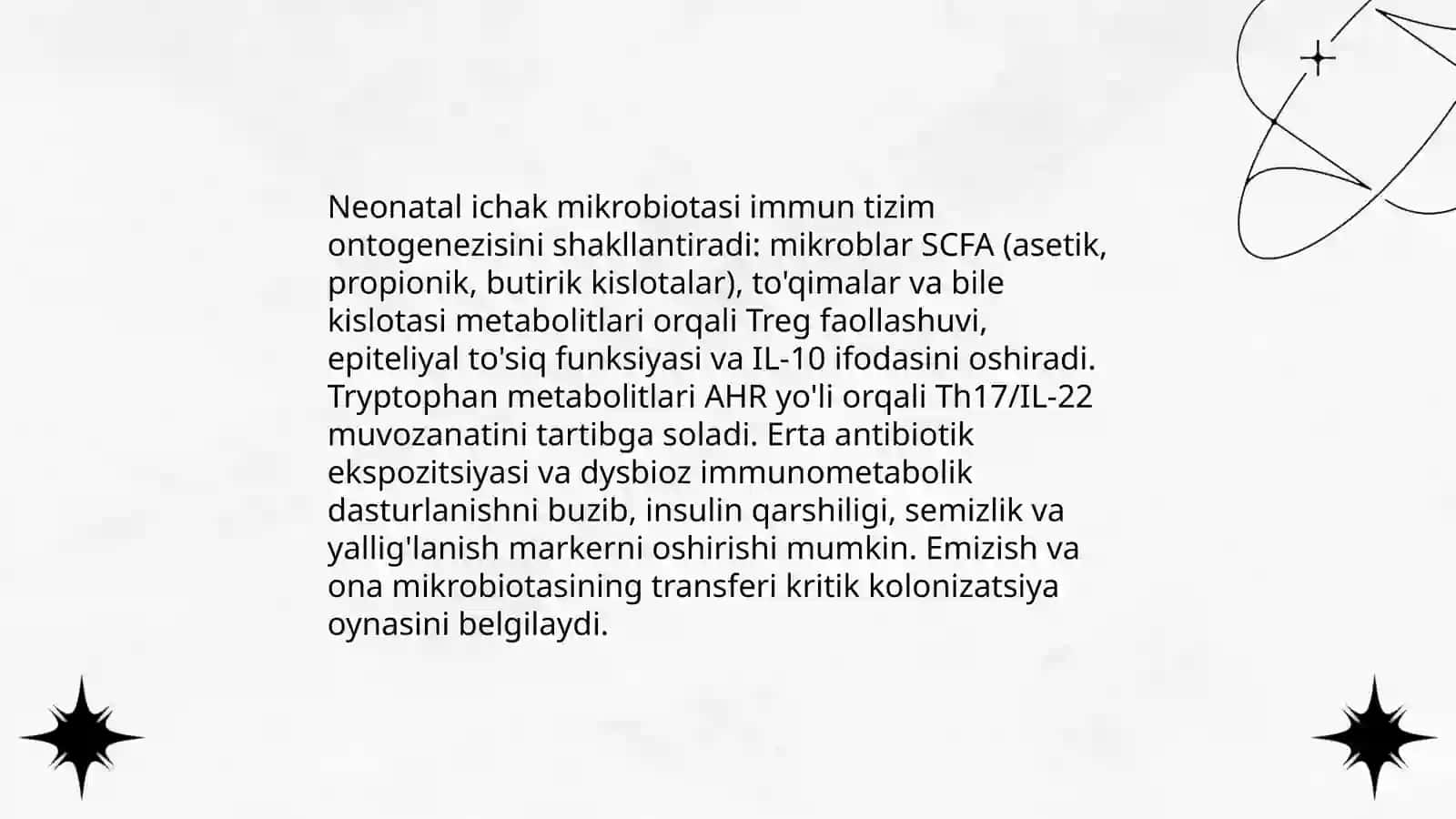 Mikrobiota, immun tizim va metabolizm o’rtasidagi o’zaro bog’liqlik 3