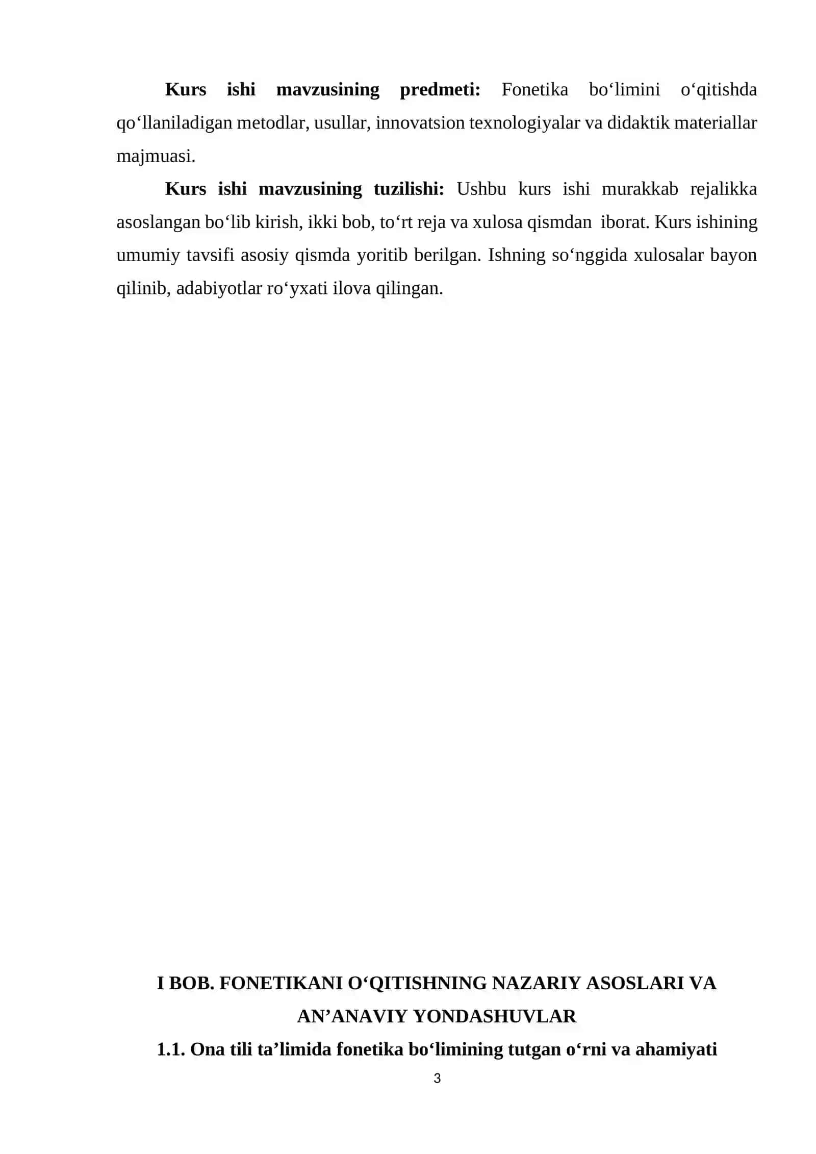 FONETIKANI O‘QITISHNING NAZARIY ASOSLARI VA AN’ANA-VIY YONDASHUVLAR 3