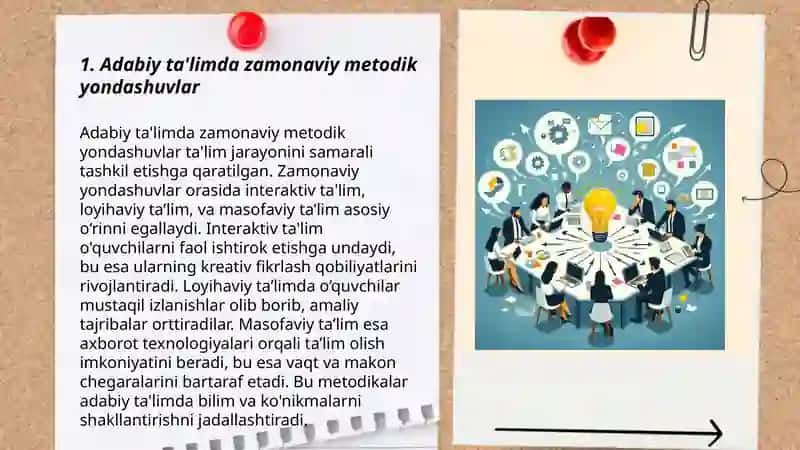 Adabiy ta’limga ilmiy metodik yondashuv. Taqrizlar, ilmiy maqolalar yozish amaliyoti. 3