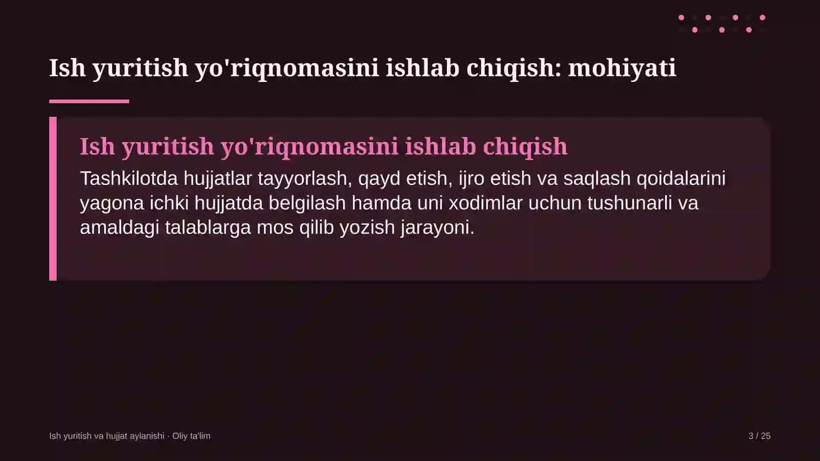 boshqaruv servis kompaniyalarida ish yuritish yo'riqnomasini ishlab chiqish 4344 3